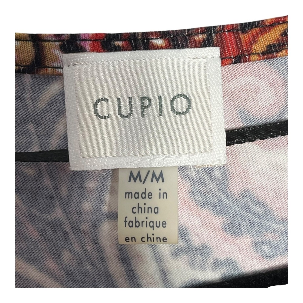 CUPiO Paisley Print Asymmetrical Hem Long Sleeve Tunic Top Womens Size M - Picture 5 of 7